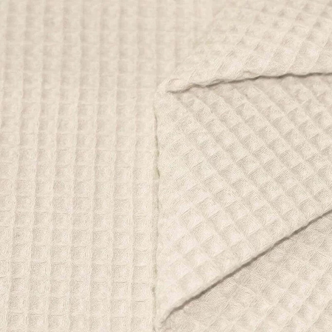 Tissu Piqué Gaufré naturel - (Tissu Piqué Gaufré)