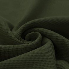 Waffle Knit Jersey Fabric Army Green 
