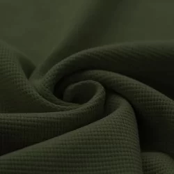 Waffelstrick Jersey Stoff Armeegrün Waffelstrick Jersey Stoff Armeegrün