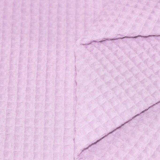Wafelkatoen Piqué Pastel Lila - (Wafelstof piqué en grof)