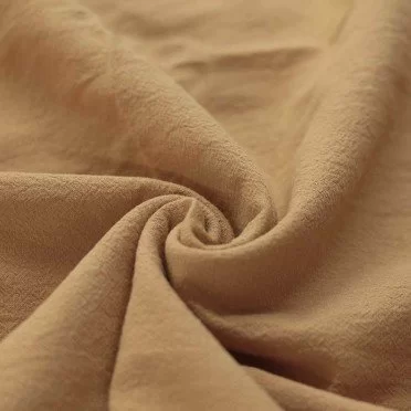 Washed Cotton Fabric Camel - (Washed Cotton Fabric )