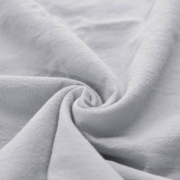 Tessuto Di Cotone Lavato Grigio Argento - (Deco Tessuti)