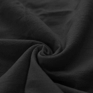 Washed Cotton Fabric Black