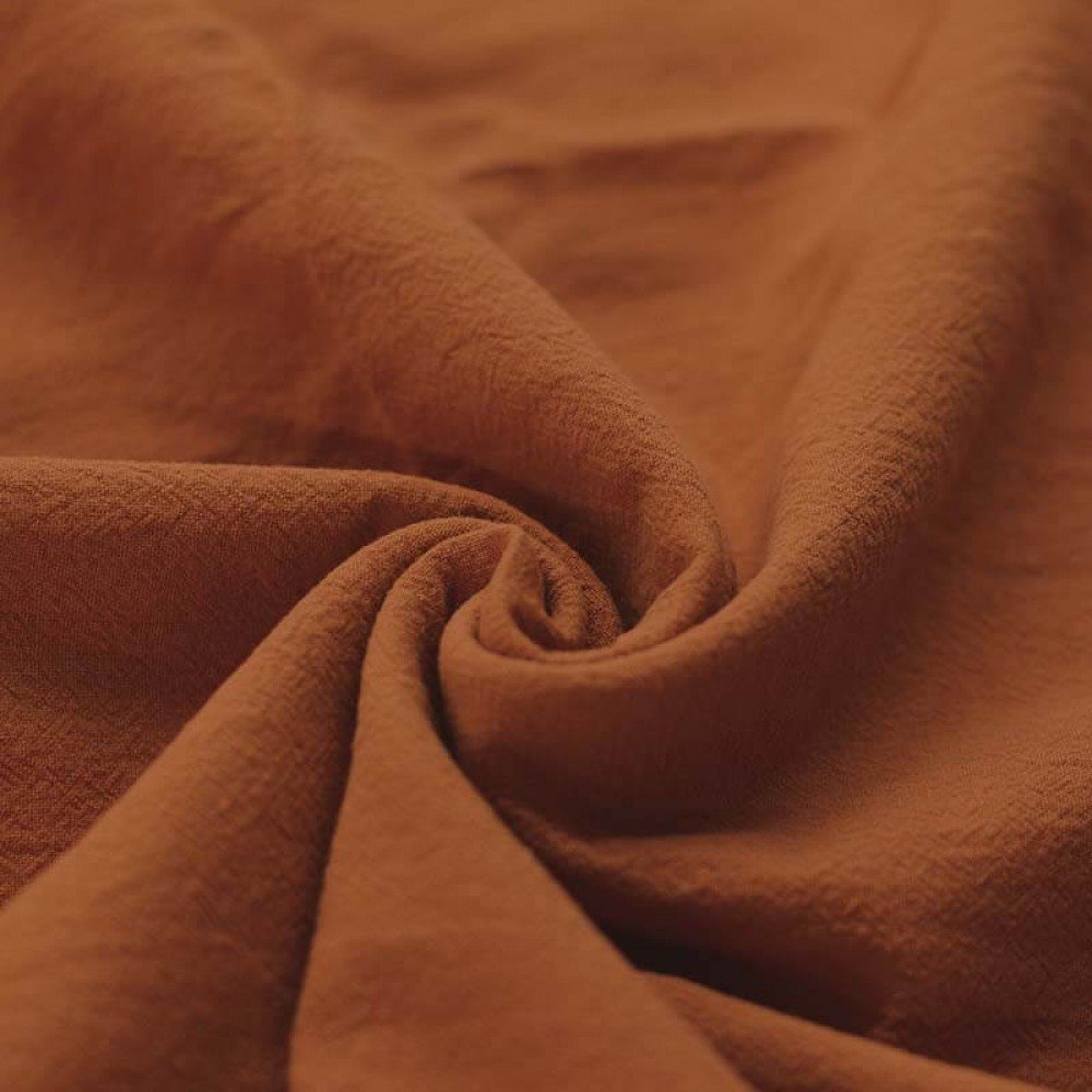 Washed Cotton Fabric Cognac
