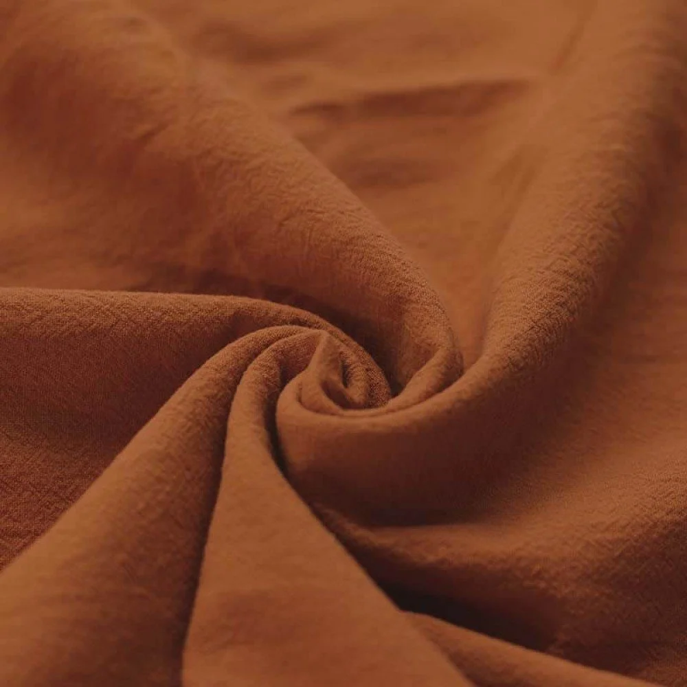 Washed Cotton Fabric Cognac - (Deco Fabrics)