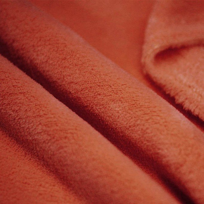 Tessuto Pile Wellness Arancione Bruciato - (Tessuti Pile)