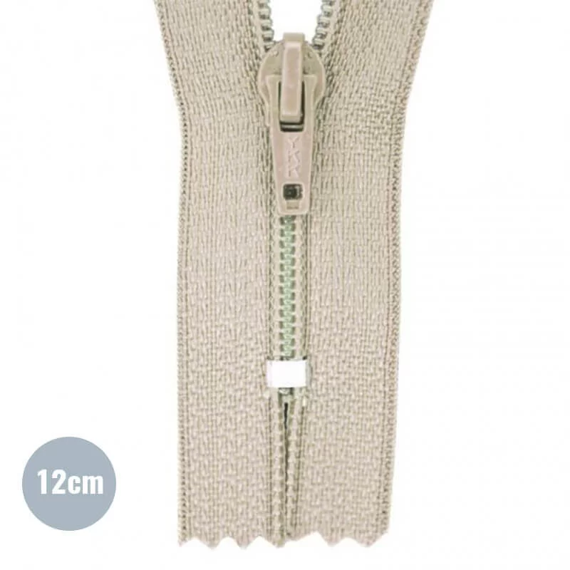 Japonrits YKK Beige (572) 12CM Nylon Niet Deelbaar