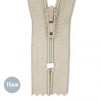 Spiralreißverschluss Beige (572) 15CM Nylon Nicht Teilbar 