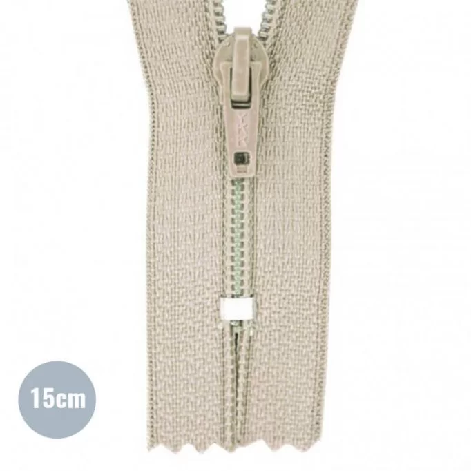 Fermeture Éclair Spirale Beige (572) 15CM Nylon Non Séparable Fermetures Éclair Beige 15CM Nylon - (Non Séparable Fermetures Éclair Nyon YKK)