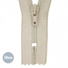 Spiral Lynlås YKK Beige (572) 50CM Nylon Ikke Delbar