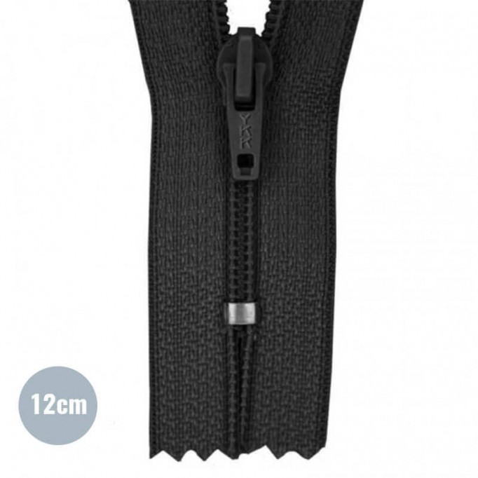 Cerniera Lampo YKK Nero 12CM Nylon - (Indivisibili Cerniera Lampo YKK In Plastica)