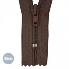 Spiral Lynlås YKK Brun (570) 25CM Nylon Ikke Delbar