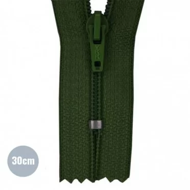 Reißverschlüsse Dunkel Grün 30CM Nylon  - (Nicht Teilbar YKK Reissverschlüsse Nylon)