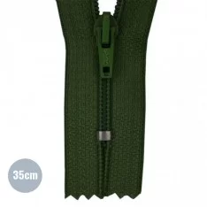 Japonrits YKK Donker Groen (890) 35CM Nylon Niet Deelbaar