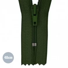Spiral Lynlås YKK Mørkegrøn (890) 40CM Nylon Ikke Delbar