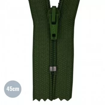 Japonrits YKK Donker Groen (890) 45CM Nylon Niet Deelbaar Japonrits YKK Donker Groen (890) 45CM Nylon Niet Deelbaar