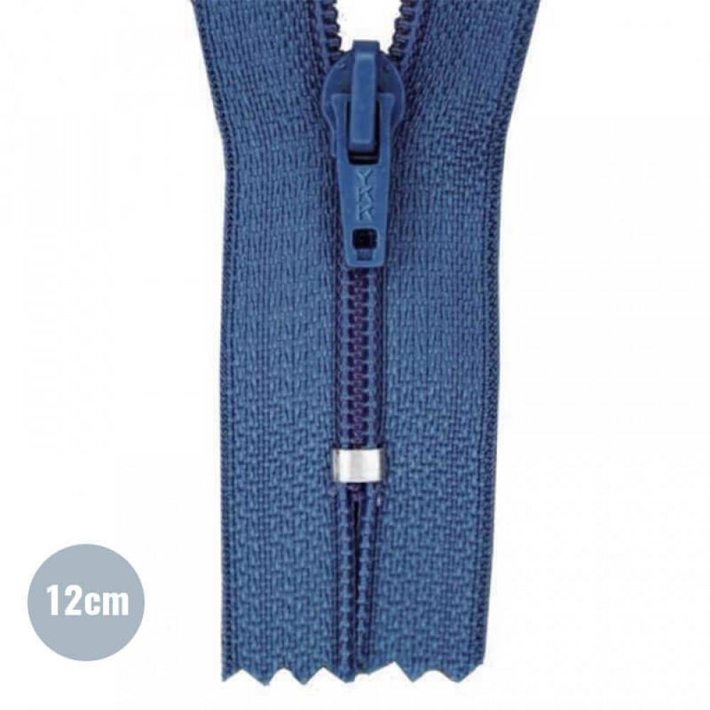 Spiral Lynlås YKK Mørk Jeans (398) 12CM Nylon Ikke Delbar