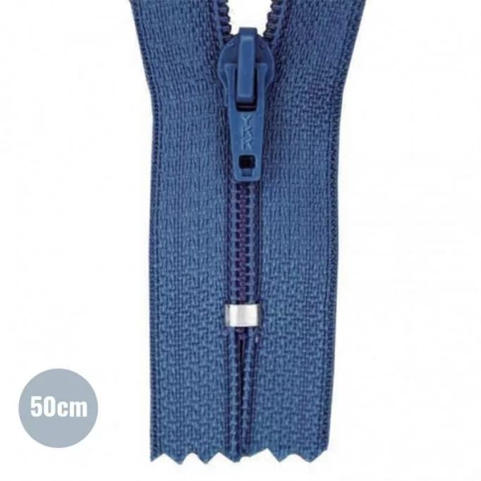 Coil Zipper YKK Dark Jeans (398) 50CM Nylon Not Divisible Zipper YKK Jeans 50CM Nylon - (Not Divisible Nylon Zippers YKK)