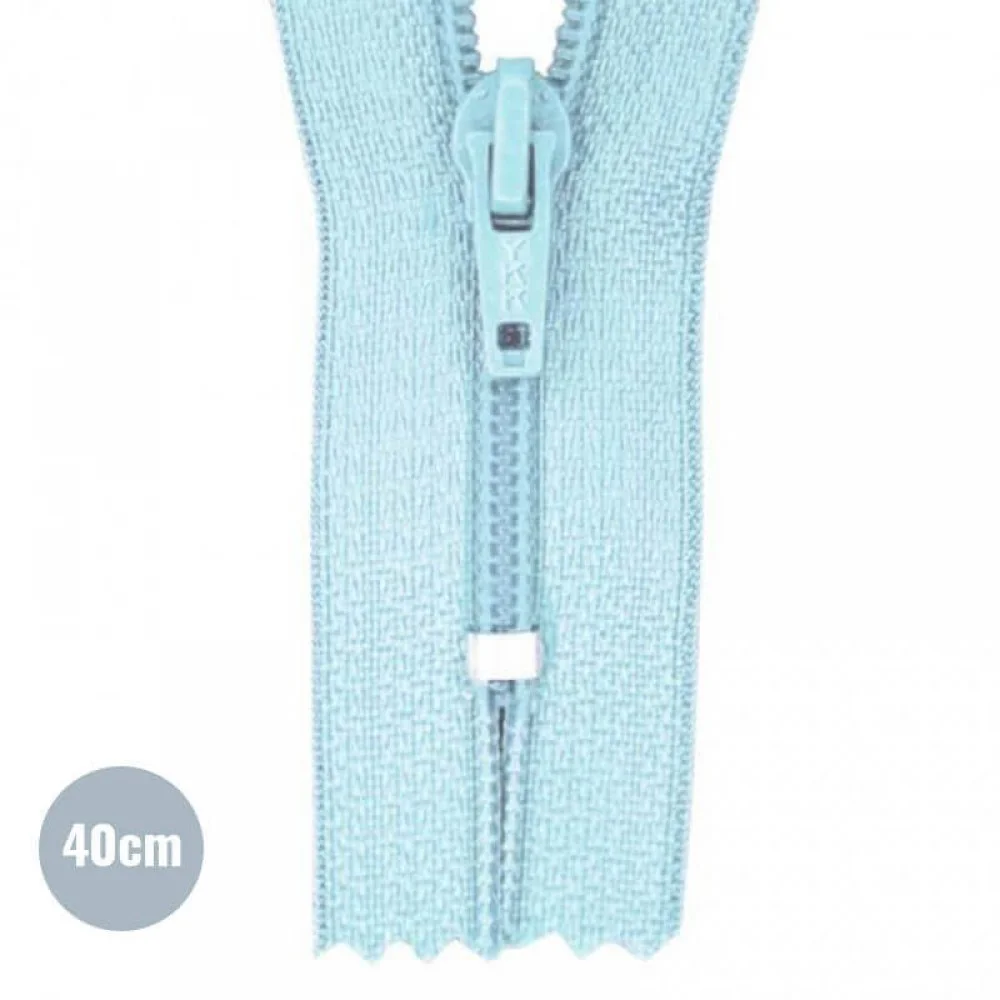Coil Zipper YKK Light Blue (542) 40CM Nylon Not Divisible