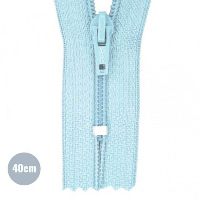 Reißverschlüsse Hell Blau 40CM Nylon  - (Nicht Teilbar YKK Reissverschlüsse Nylon)