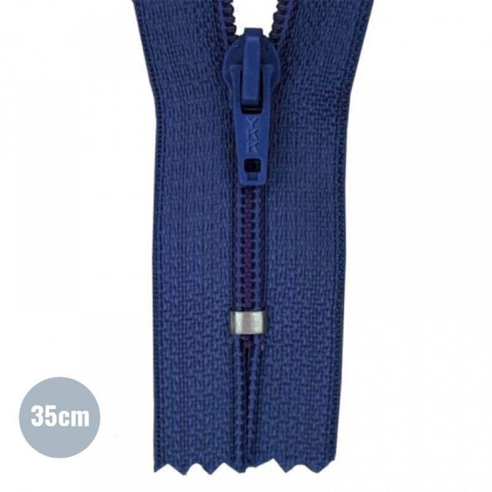 Spiral Lynlås YKK Navy (058) Blå 35CM Nylon Ikke Delbar