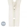 Coil Zipper YKK Ecru (841) 15CM Nylon Not Divisible