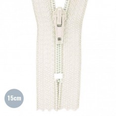 Spiral Lynlås YKK Råhvid (841) 15CM Nylon Ikke Delbar