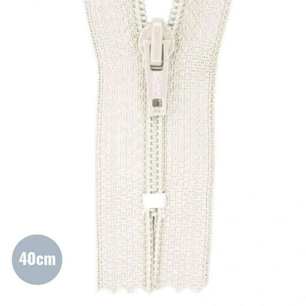 Coil Zipper YKK Ecru (841) 40CM Nylon Not Divisible