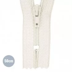 Coil Zipper YKK Ecru (841) 50CM Nylon Not Divisible Coil Zipper YKK Ecru (841) 50CM Nylon Not Divisible