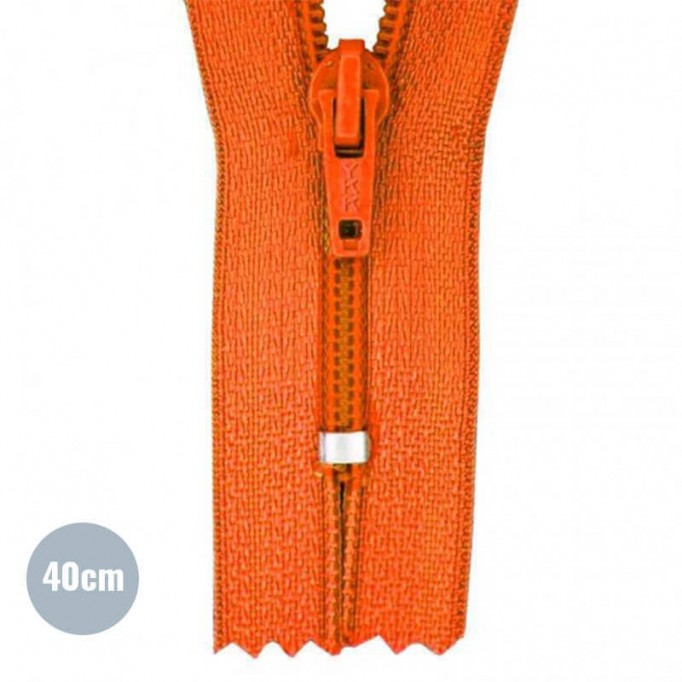 Reißverschlüsse Orange 40CM Nylon - (Nicht Teilbar YKK Reissverschlüsse Nylon)