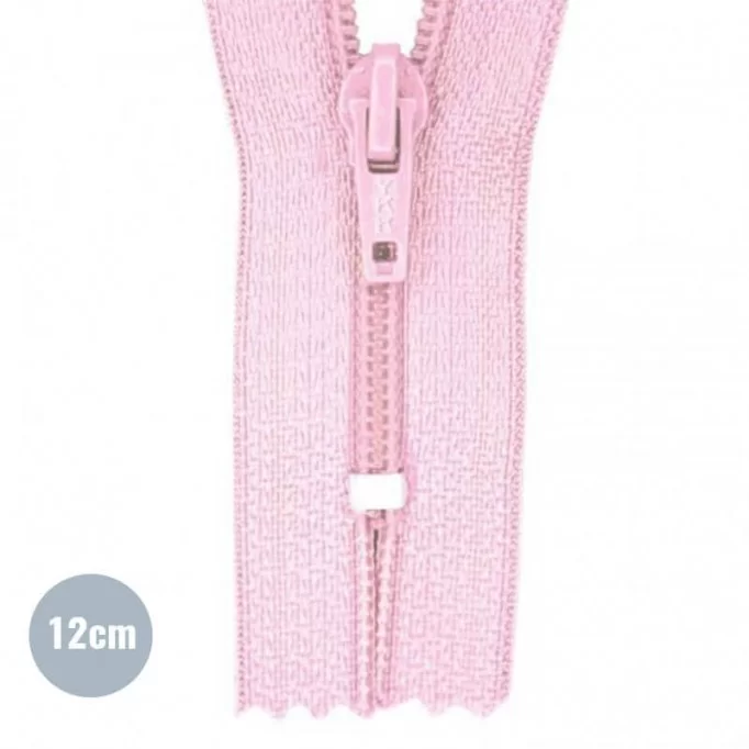 Zipper YKK Pink 12CM Nylon - (Not Divisible Nylon Zippers YKK)