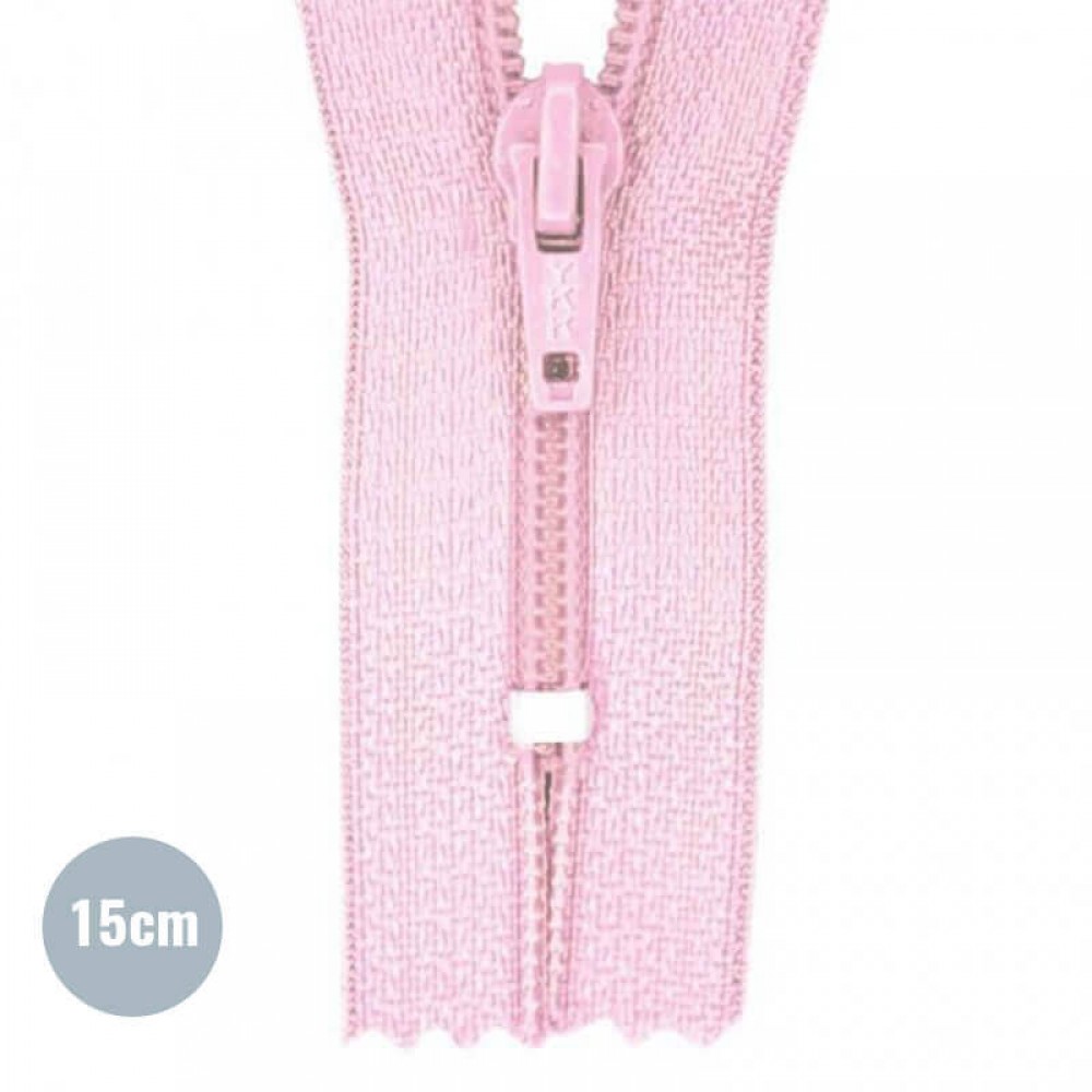 Spiral Lynlås YKK Pink (512) 15CM Nylon Ikke Delbar