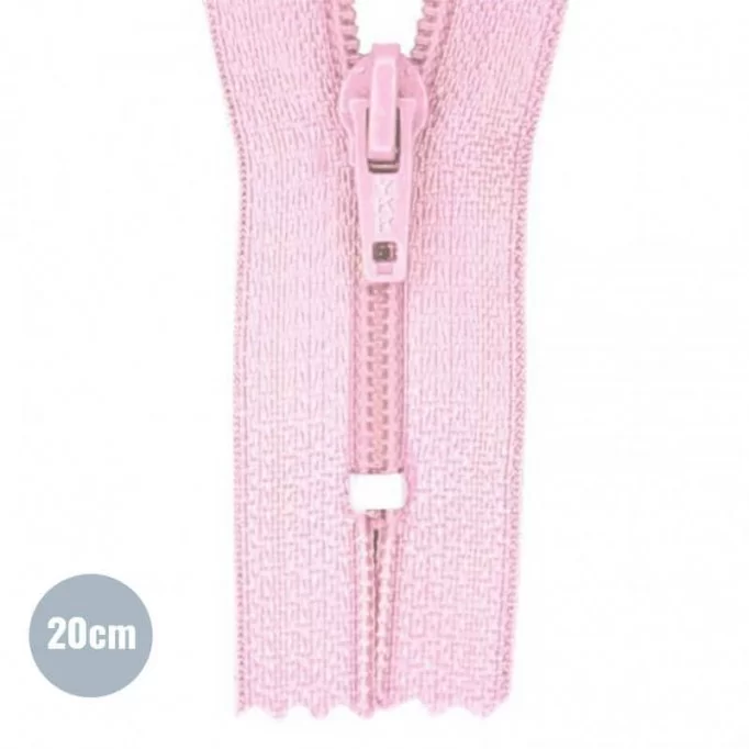 Fermetures Éclair Rose 20CM Nylon - (Non Séparable Fermetures Éclair Nyon YKK)