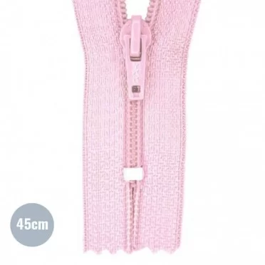 Lynlås YKK Pink 45CM Nylon - (Ikke Delbar YKK Lynlåse Kunststof)