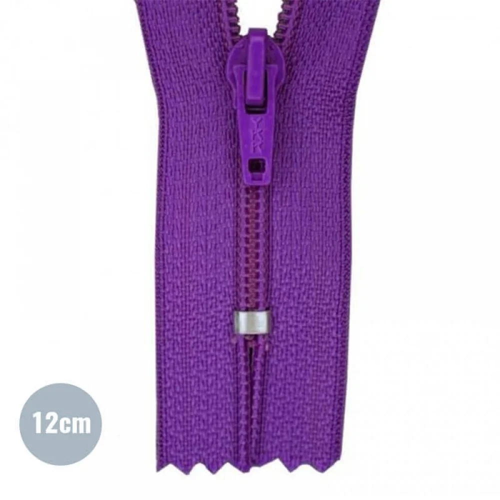 Fermeture Éclair Spirale Violet (559) 12CM Nylon Non Séparable