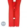 Fermeture Éclair Spirale Rouge (820) 25CM Nylon Non Séparable