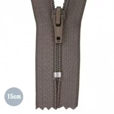 Japonrits YKK Taupe (034) 15CM Nylon Niet Deelbaar