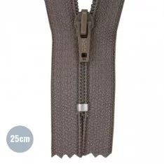 Spiral Lynlås YKK Taupe (034) 25CM Nylon Ikke Delbar