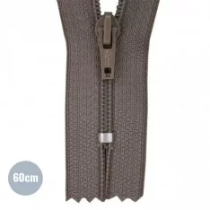 Japonrits YKK Taupe (034) 60CM Nylon Niet Deelbaar Japonrits YKK Taupe (034) 60CM Nylon Niet Deelbaar