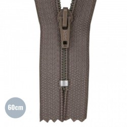 Coil Zipper YKK Taupe (034) 60CM Nylon Not Divisible