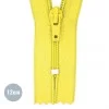 Fermeture Éclair Spirale Jaune (504) 12CM Nylon Non Séparable