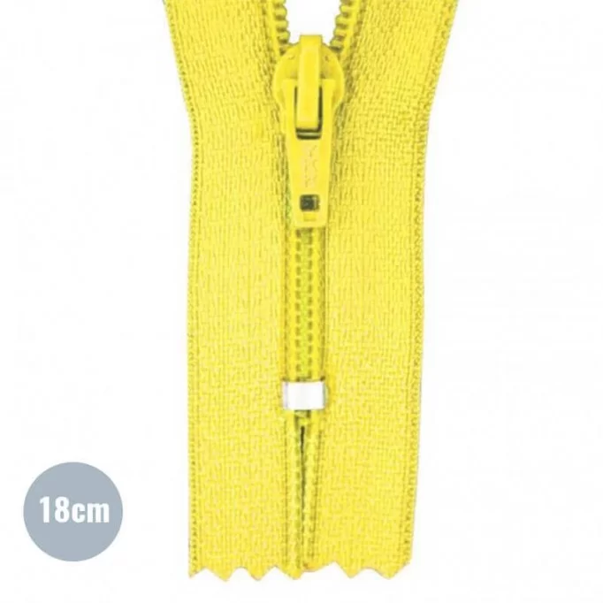 Cerniera Lampo YKK Giallo 18CM Nylon - (Indivisibili Cerniera Lampo YKK In Plastica)
