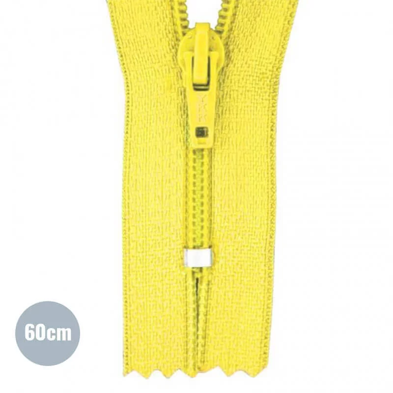 Japonrits YKK Geel (504) 60CM Nylon Niet Deelbaar