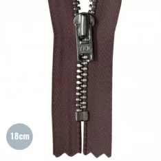 Metal Zipper YKK Not Divisible  Brown (570) 18CM 