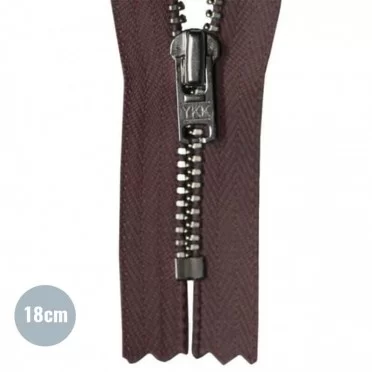 Reißverschlüsse Braun 18CM Metall - (Nicht Teilbar YKK Reissverschlüsse Metall)