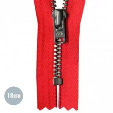 Metal Zipper YKK Not Divisible Red (519) 18CM 