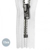 Metal Zipper YKK Not Divisible White (501) 12CM