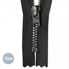 Metal Lynlås YKK Ikke Delelig Sort (580) 15CM