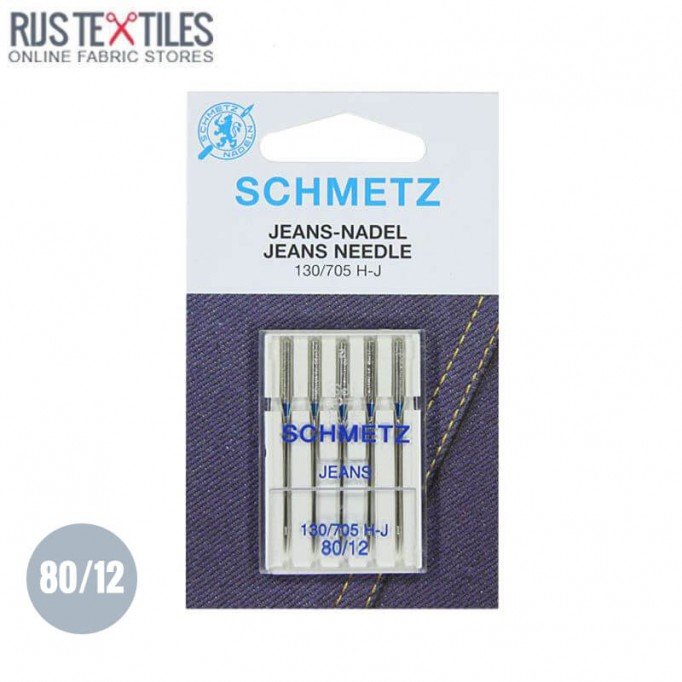 Schmetz Jeans Needle 80/12 (130/705 H-J)  - (Needles (Haberdashery))