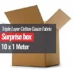 Dreifach Musselin Stoff Überraschungs Box 10 x 1 Meter - (Stoffe Outlet)